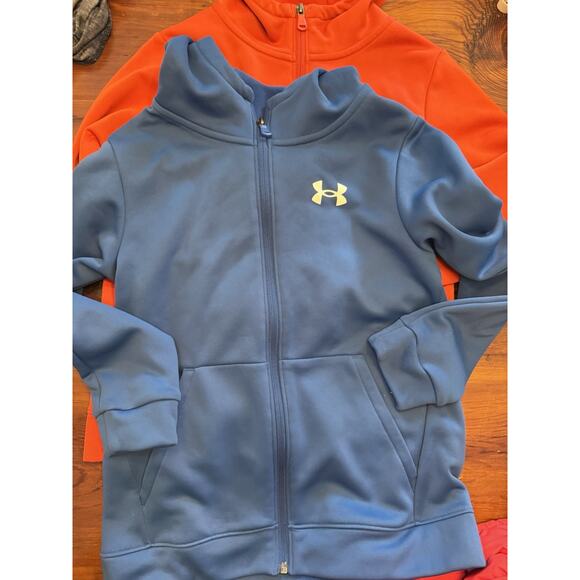 Under Armour Youth Athletic Hoodies (2) Youth Medium Red And Blue Full Zip - Picture 6 of 7